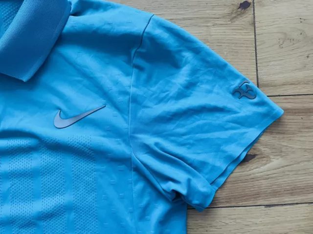 Nike Roger Federer RF 2018 Halle Zonal Cooling Tennis Polo Shirt Size S 3