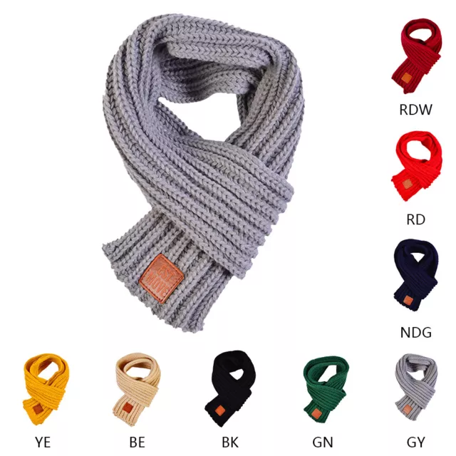 Baby Kids Boy Girl Winter Warm Scarf Knitting Wool Children Neck Warmer Wrap Nvm