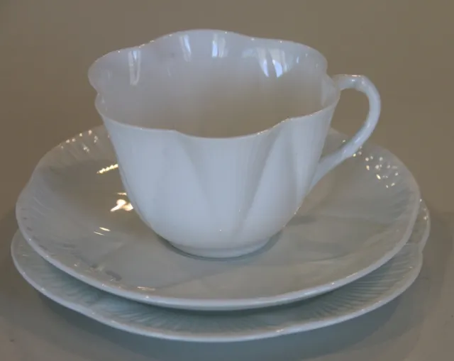 Pretty Vintage Shelley 'Dainty' White Trio - Teacup, Saucer & Side Plate