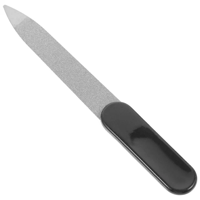 6 Stück Metall-Nagelfeilen Aus Edelstahl – 15,2 Cm, Schwarz, Für Naturnägel