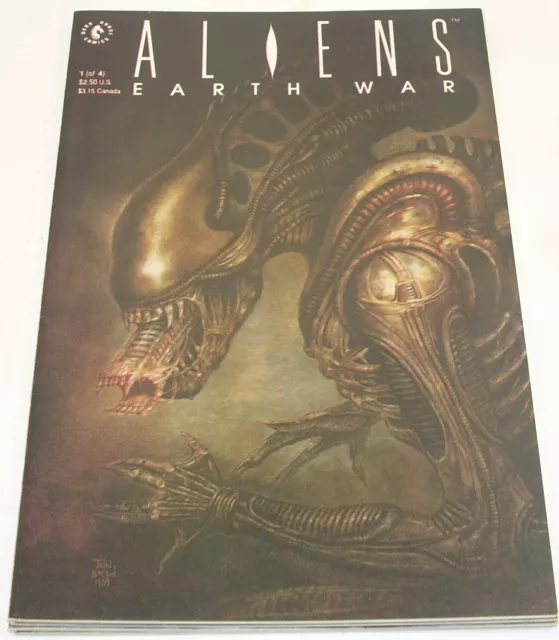 Dark Horse Comics ALIENS: EARTH WAR 1-4 (of 4) Complete Mini Series 1990 Keith