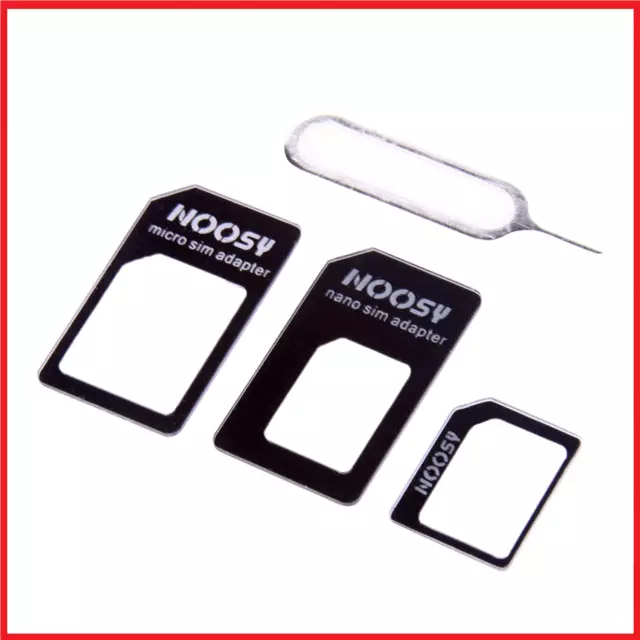 NOOSY 4 IN 1 UNIVERSAL Nano Sim Karten Adapter Micro Nadel HANDY KOMPATIBEL Z7