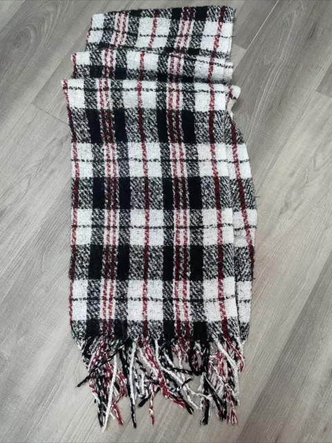 Free People X Women's Loveland Plaid Fringe Scarf Large Oversized Scarf