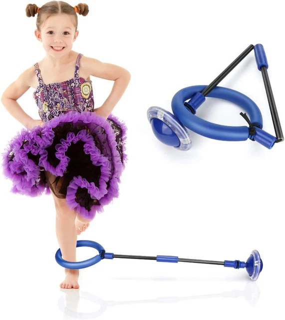 Skip It Ankle Toy, Foldable Skip Ball for Kids, LED Flashing Jumping Ring Colorf