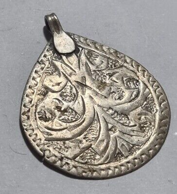 Amazigh Moroccan Very Old Vintage Berber Tribal Antique Jewelry Silver Pendent