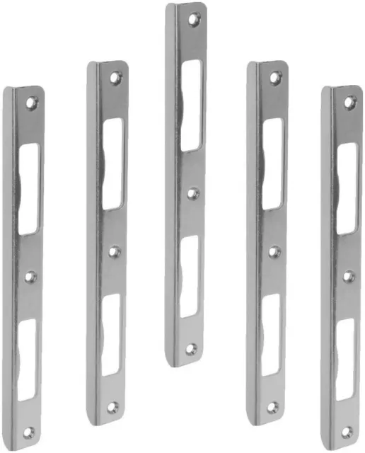 Placa de Cierre Acero Plata Puerta 210x20MM Holzzargen Chapa Winkel-Schließblech