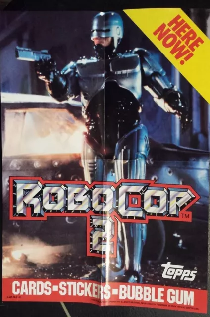 1990 Topps Robocop 2 Trading Cards Promo Poster Nice