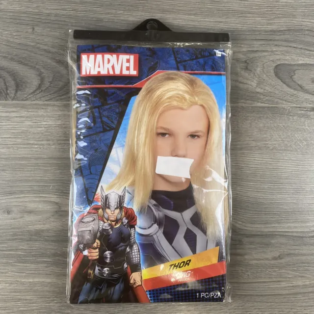 Marvel Avengers Thor Wig - Costume Accessory Blonde Wig - Kids One Size NEW