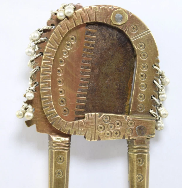 Antique Indian Collectible Brass Betel Nut Cutter Chiming Bells Decor.i12-197 3