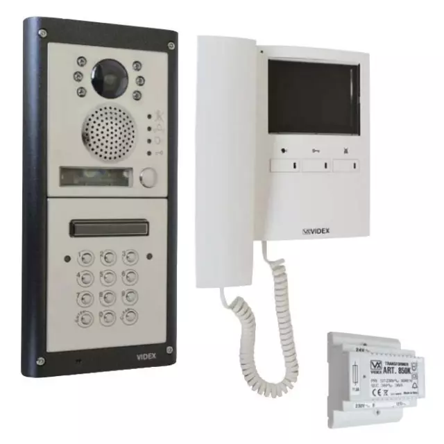 L15880 - VIDEX 4K Video 1 Way Intercom Kit With Keypad - Colour