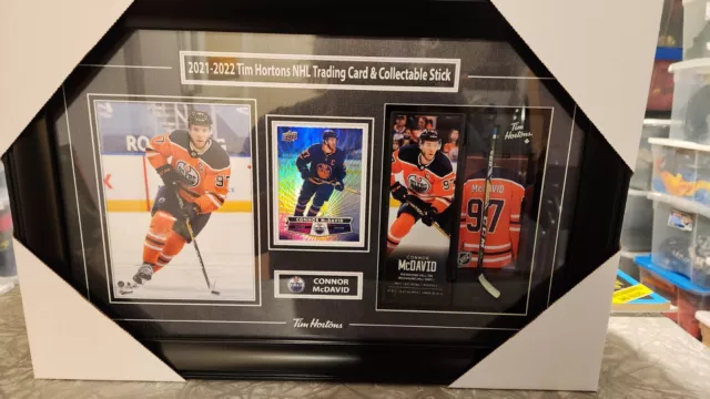 Connor McDavid Tim Hortons Limited Edition Stick And Card Combo Framed Photo