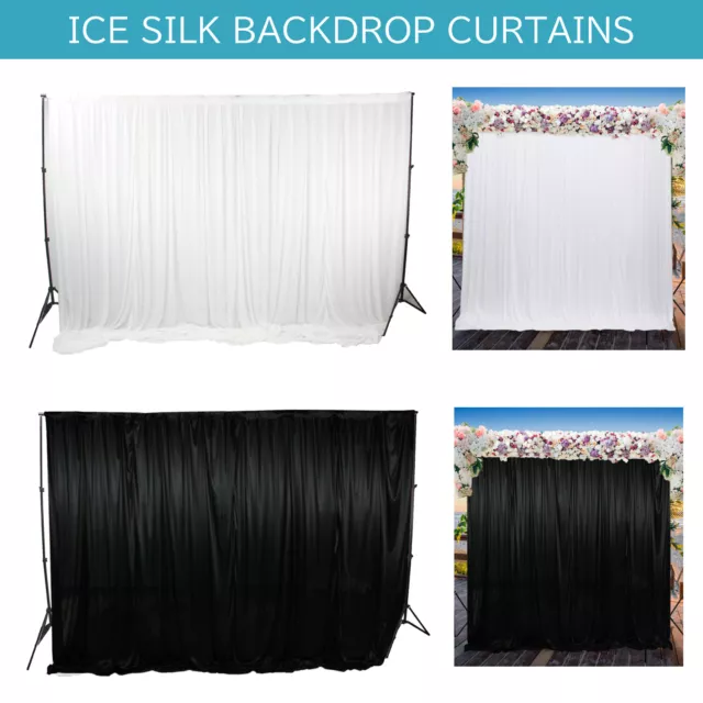 Wedding Stage Drape Backdrop Curtains Party Photoshoot Background 3m 6m 9m Wide