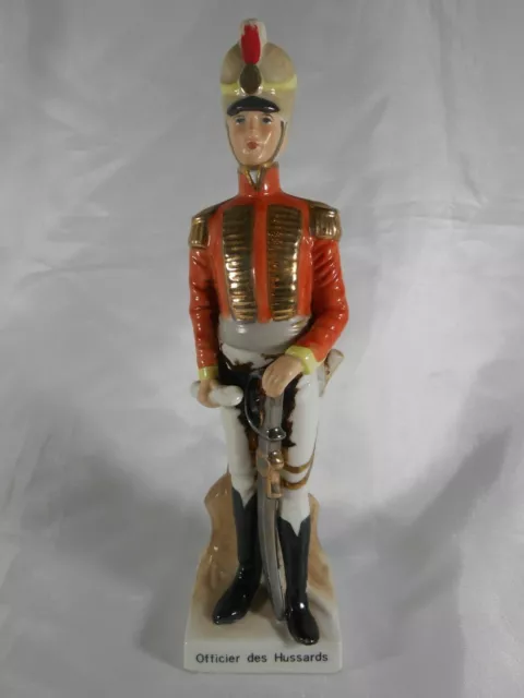 (02) Figurine Officier Des Hussards De L ' Armée Napoléonienne En Porcelaine