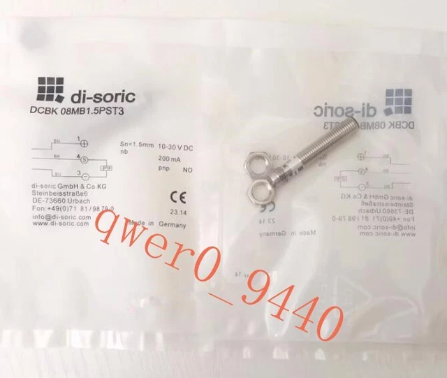 1PC NEW Di-soric Proximity switch sensor DCBK 08MB1.5PST3