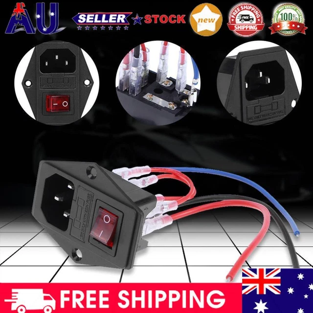 10A 220V/110V Power Supply Switch Printer Parts Inlet Module Plug for 3D Printer