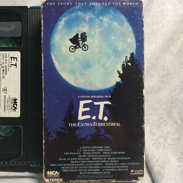 E T The Extra Terrestrial Vhs 1982 Rare Green Black Tape Mca Swb E T The Extra Terrestrial Vhs 1982 Rare Green Black Tape Mca Swb