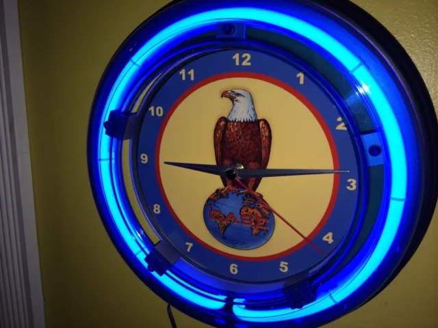 Case Eagle Farm Tractor Barn Garage Farmer Man Cave Neon Wall Clock Sign