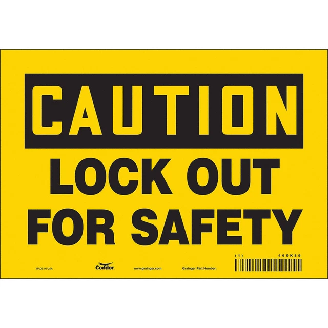 CONDOR 469K89 Safety Sign,7 inx10 in,Vinyl