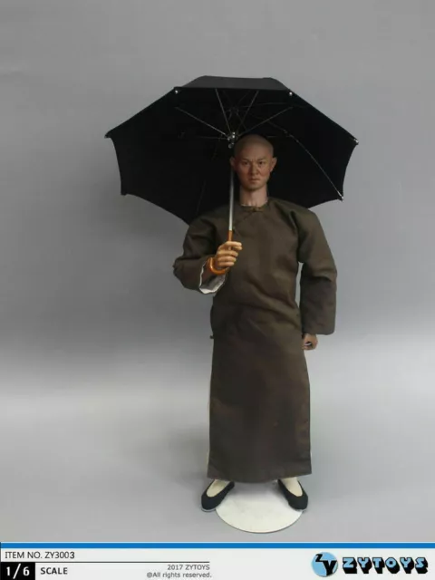 1/6 Black Umbrella Model ZYTOYS ZY3003 For 12'' Figure Doll Scene Site Accessory