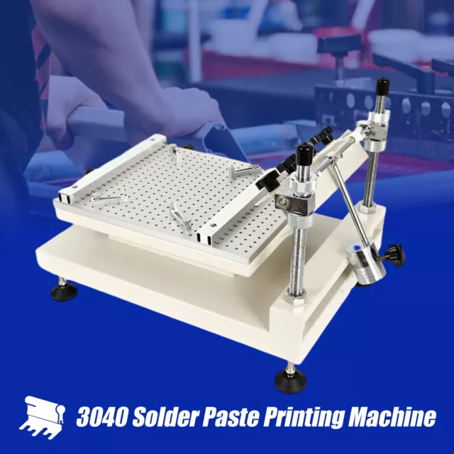 Manual Stencil Printer Machine 3040 Solder Paste Printer 400x300mm High Accuracy