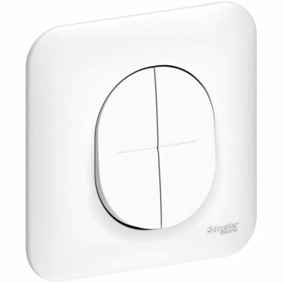 SCHNEIDER UNICA interrupteur poussoir NO coloris alu NU320630 NU 320630