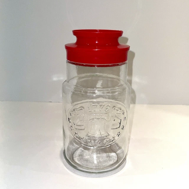 Vintage Anchor Hocking Maxwell House Coffee Glass Jar Bicentennial 1776 EUC