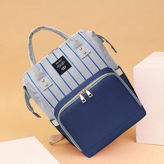 Mom Mummy Baby Diaper Bag Backpack Travel Maternity Changing Pad Waterproof Blue 8
