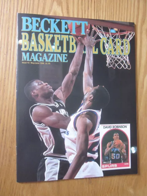 Beckett Basketball Monthly #2 May/June 1990 David Robinson San Antonio Spurs