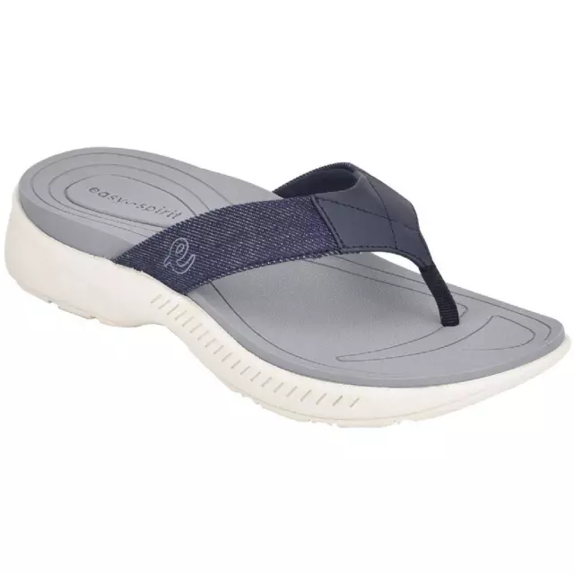 EASY SPIRIT WOMENS Randi 7 Blue T-Strap Sandals Shoes 9 Medium (B,M ...