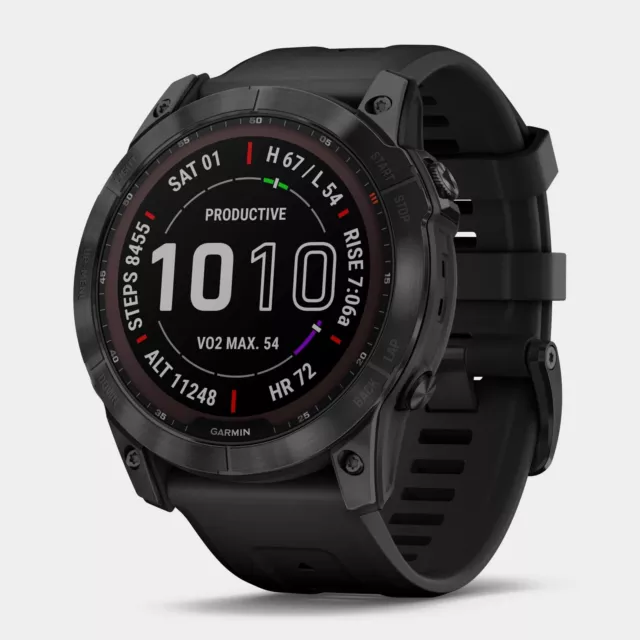 Garmin Fenix 7X Sapphire Solar GPS Watch - Carbon Gray DLC Titanium NEW UNOPENED