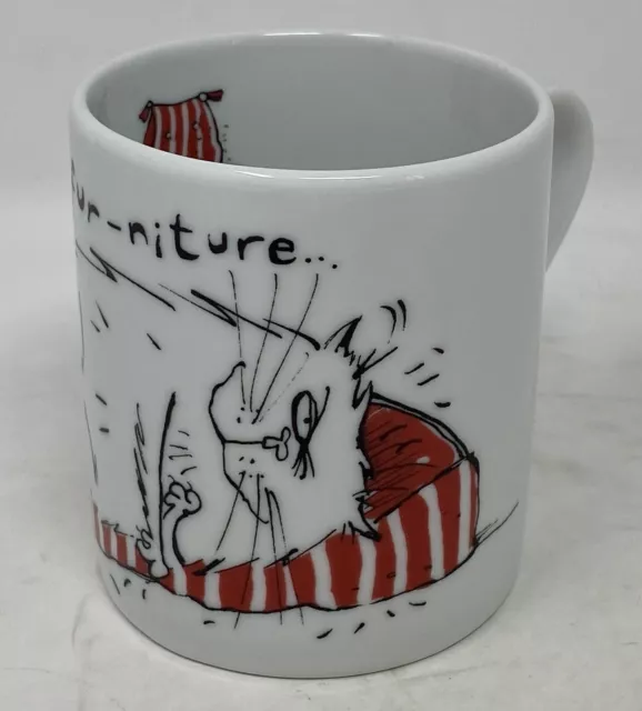 John Lewis Cute Ceramic Cat 'Fur-niture' Mug Cup Tea Coffee Drinks Kitchenwares