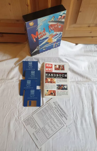 MAD News von Ikarion * 3,5" Disketten DOS * Original Deutsche PC Big Box