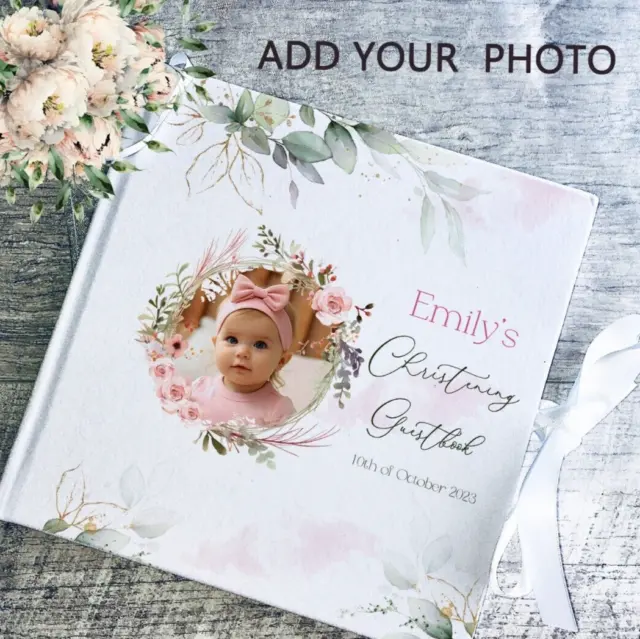 Baby Shower Personalizzato Copertina Rigida Libro Per Gli Ospiti / Album Memoria Scrapbook