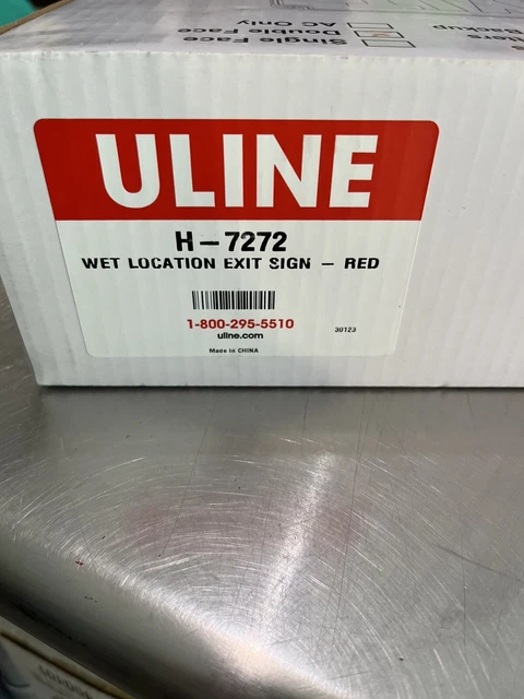 ULINE Wet Location Exit Sign Red Model H-7272    New in factory box