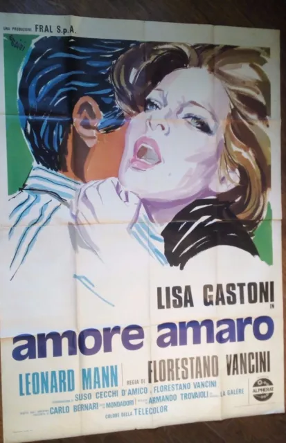 Film-Amore Amaro-Anno 1974-Manifesto Originale(200 X 140)N.245