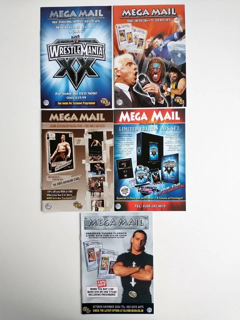 WWE WWF MEGA MAIL CATALOGUES 2004 SILVERVISION VHS DVD wrestling Hulk Hogan