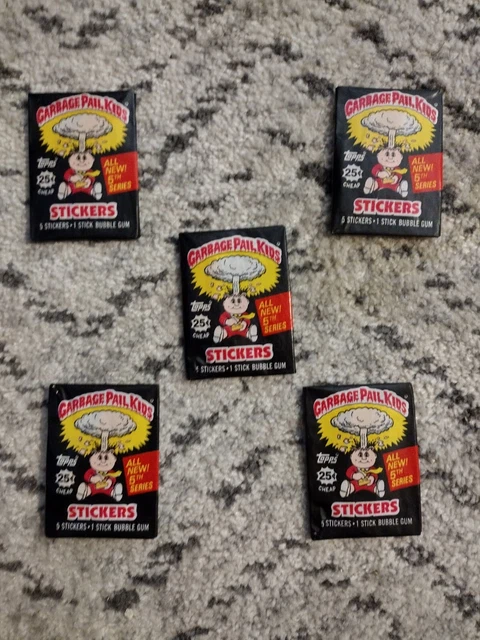 Vintage Garbage Pail Kids Original Series  5 Wax Packs GPK OS5 Unopened