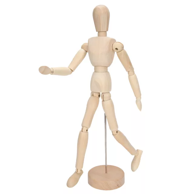 Wooden Human Figure Model Toy Movable Limbs Puppet Art Sketch Model Decor VIS 3