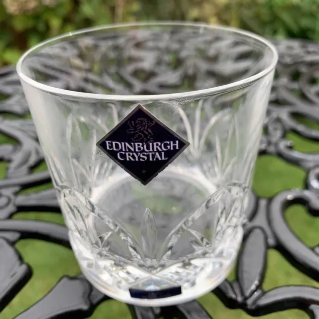 EDINBURGH CRYSTAL WHISKY TUMBLER GLASS  8.5cm / 3.5"  UNUSED NEW 2
