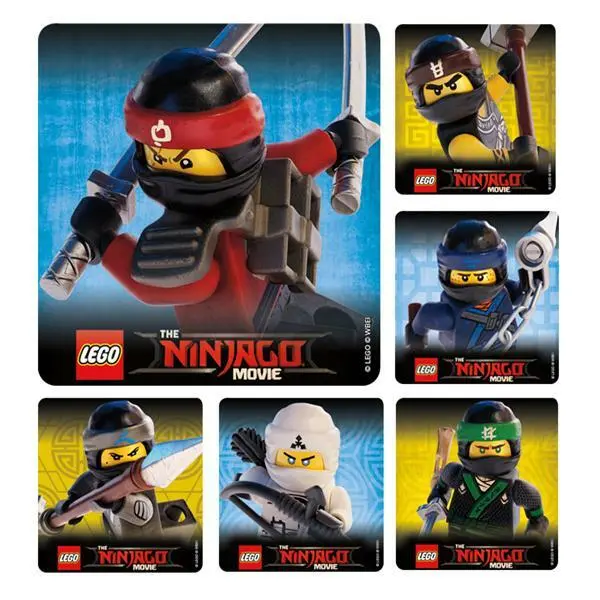 Lego Ninjago Stickers x 6 - Birthday Party Supplies Favours Loot ***Licensed