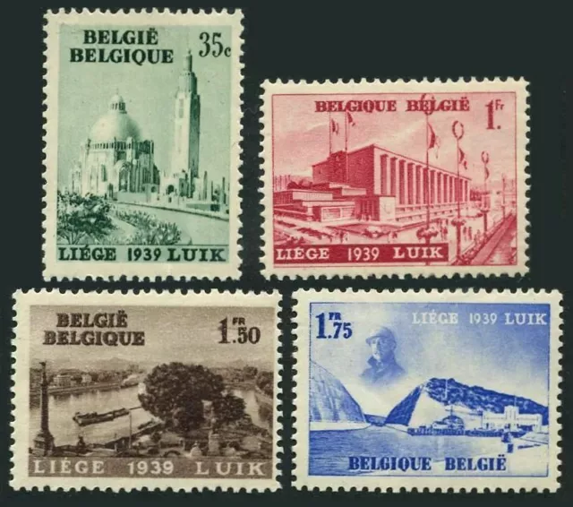 Belgium 318-321,MNH.Michel 482-485. Water Exhibition,Liege,1939.Basilica,Canal.