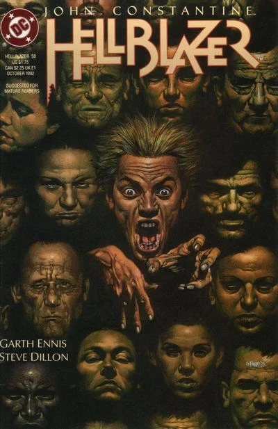 HELLBLAZER #58 F/VF, Garth Ennis, John Constantine, DC Comics 1992 Stock Image