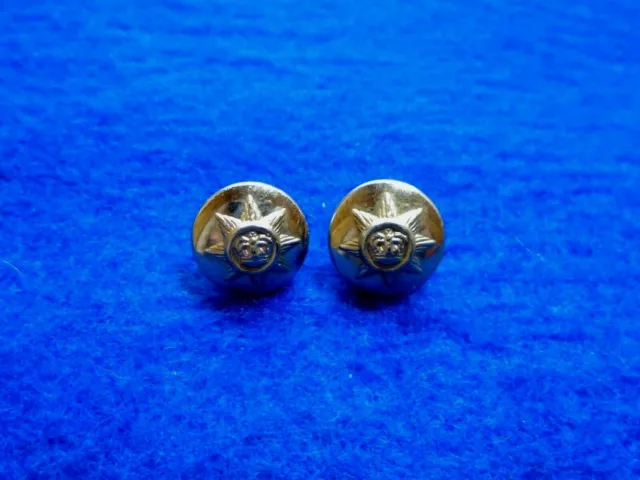 Pair Erii British Military Royal Corps Of Transport 14Mm Anodised Cap Buttons