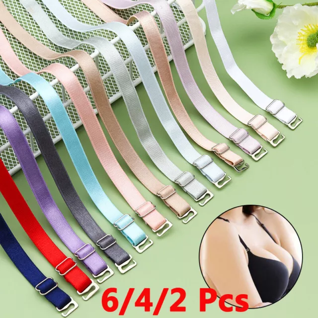 6X Nonslip Elastic Adjust Band Bra Strap Holder Strap Racer Back Clip For Women