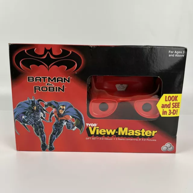 DC Comics - Batman & Robin View-Master Gift Set - Tyco 1997 Viewmaster & 3 Reels