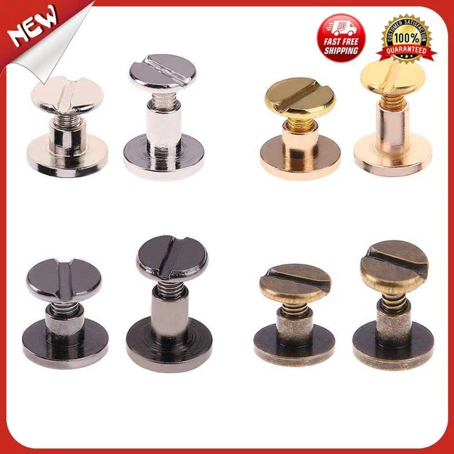 es 20set/bag Belt Strap Rivets Copper Double-end Spikes Portable Clothing DIY To