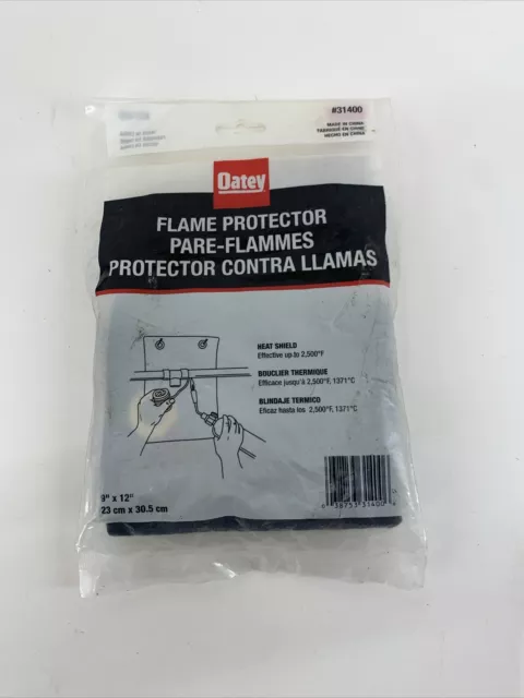 Oatey 31400 Flame Protector 9" x 12" Heat Shield  Flame Retardant 2500° F