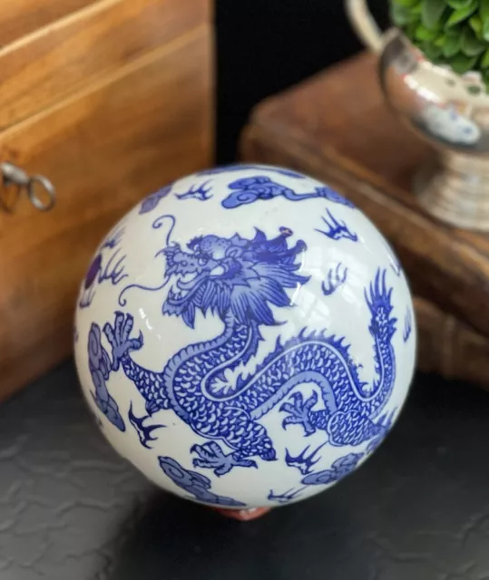 Vintage White Fitz and Floyd Dragon Figurine Asian Dragon Figurine  Chinoiserie Dragon Porcelain Dragon Ceramic Dragon