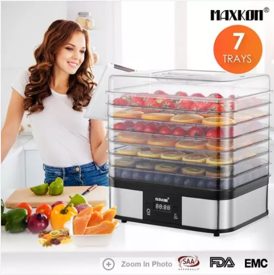 Digital Food Dehydrator Fruit Meat Vegetable Dryer Beef Jerky Maker w/7 Trays