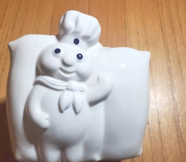 Pillsbury Doughboy Poppin Fresh Ceramic Napkin Holder 1988 Vintage